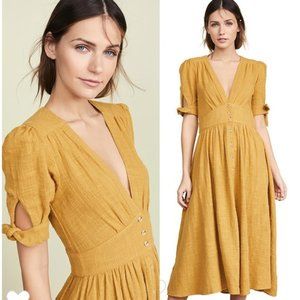 Free People Love of My Life Cotton Midi Dress XS